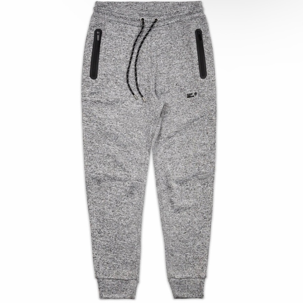 New Reason Clothing David Slim Heather Gray Zipper Pocket Joggers Mens Size XL